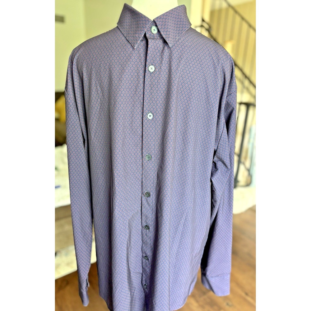 Mizzen Main XL Purple ‎ Leeward Classic Fit Shirt Performance Workwear Preppy